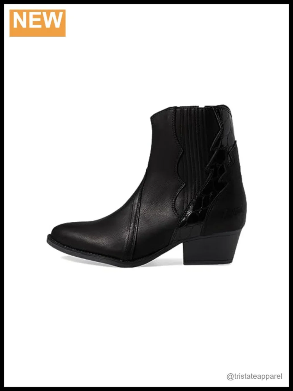 Blowfish Malibu Spangle Ankle Booties Block Heel Zip